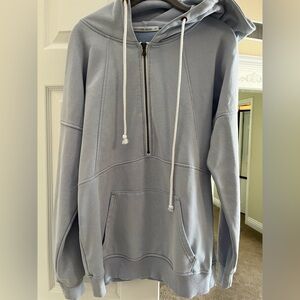 Michelle Mae Women’s Light Blue Half-Zip Hoodie